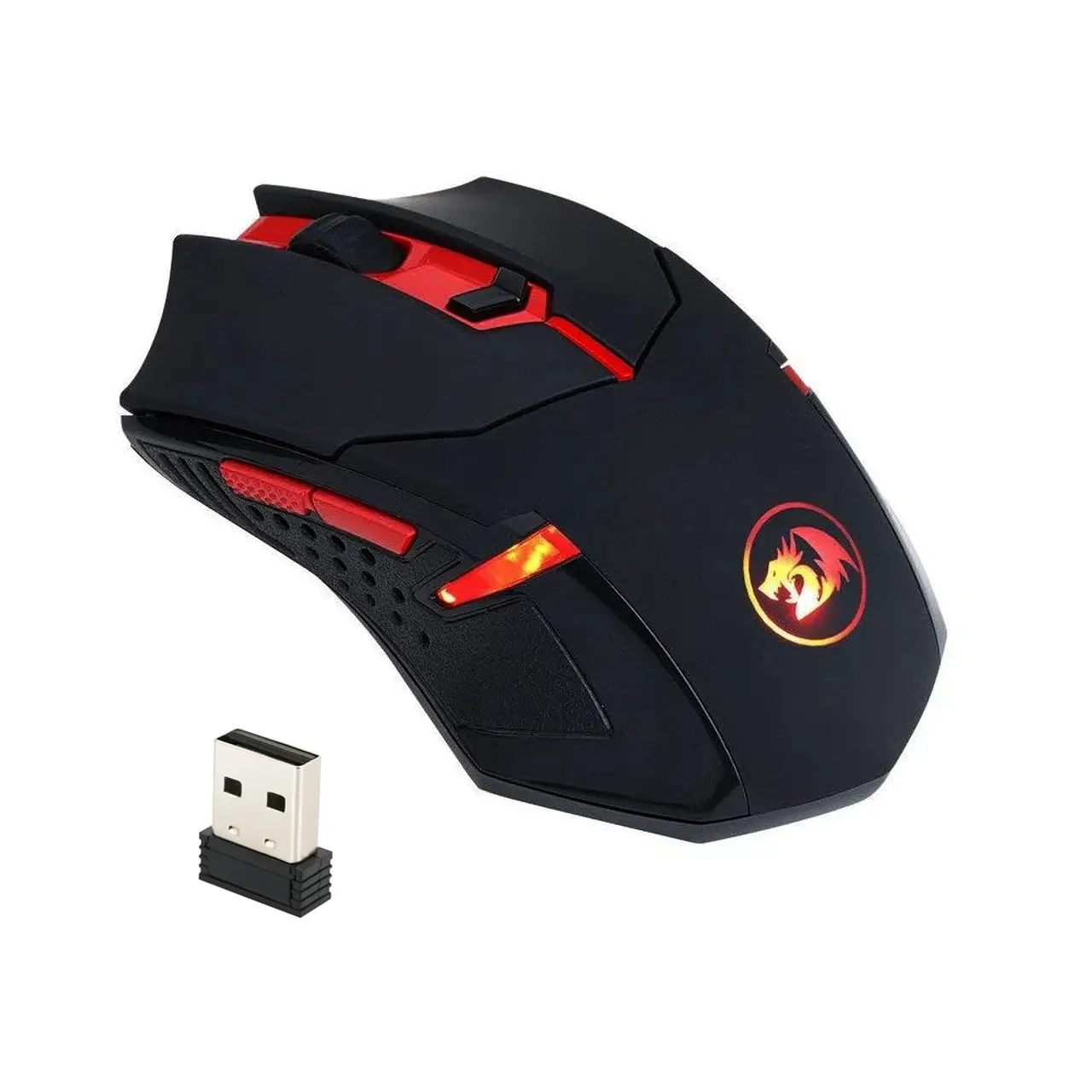 Kit Gamer Redragon M601 WL - Mouse Centrophorus Inalámbrico 2400 DPI + Mousepad Pisces P016 vista 2