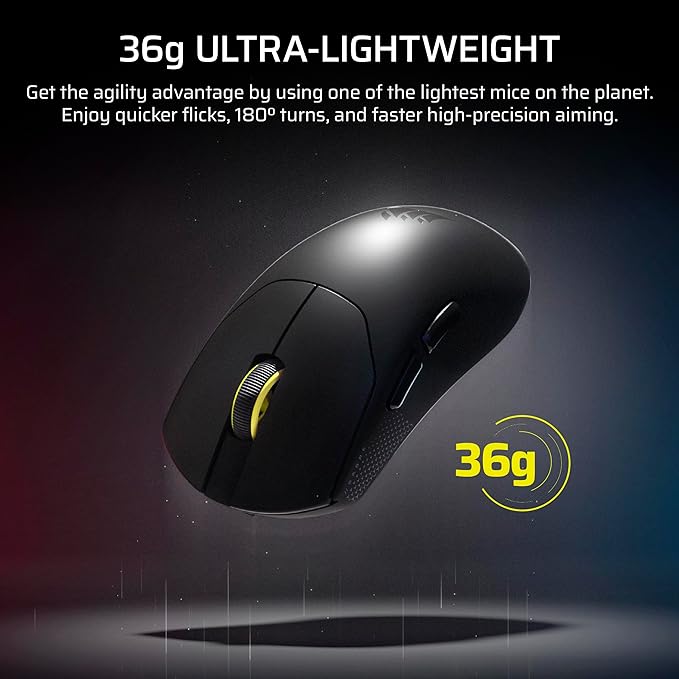 Mouse Gamer Corsair SABRE v2 PRO ULTRALIGHT Wireless Blanco— 36g, 33.000 DPI, 8.000 Hz vista 3