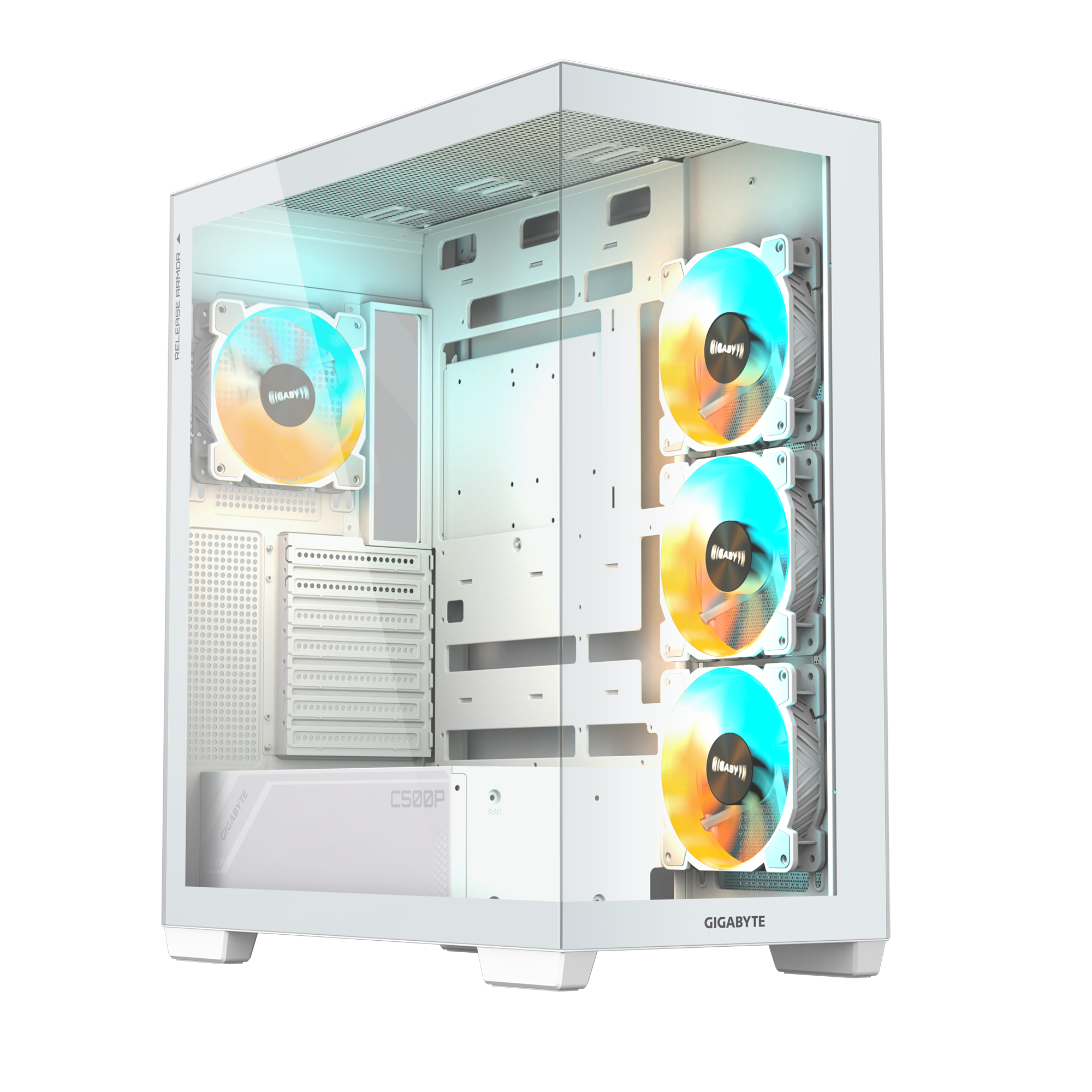 Gabinete GIGABYTE C500 Panoramic Stealth ICE (White Edition)