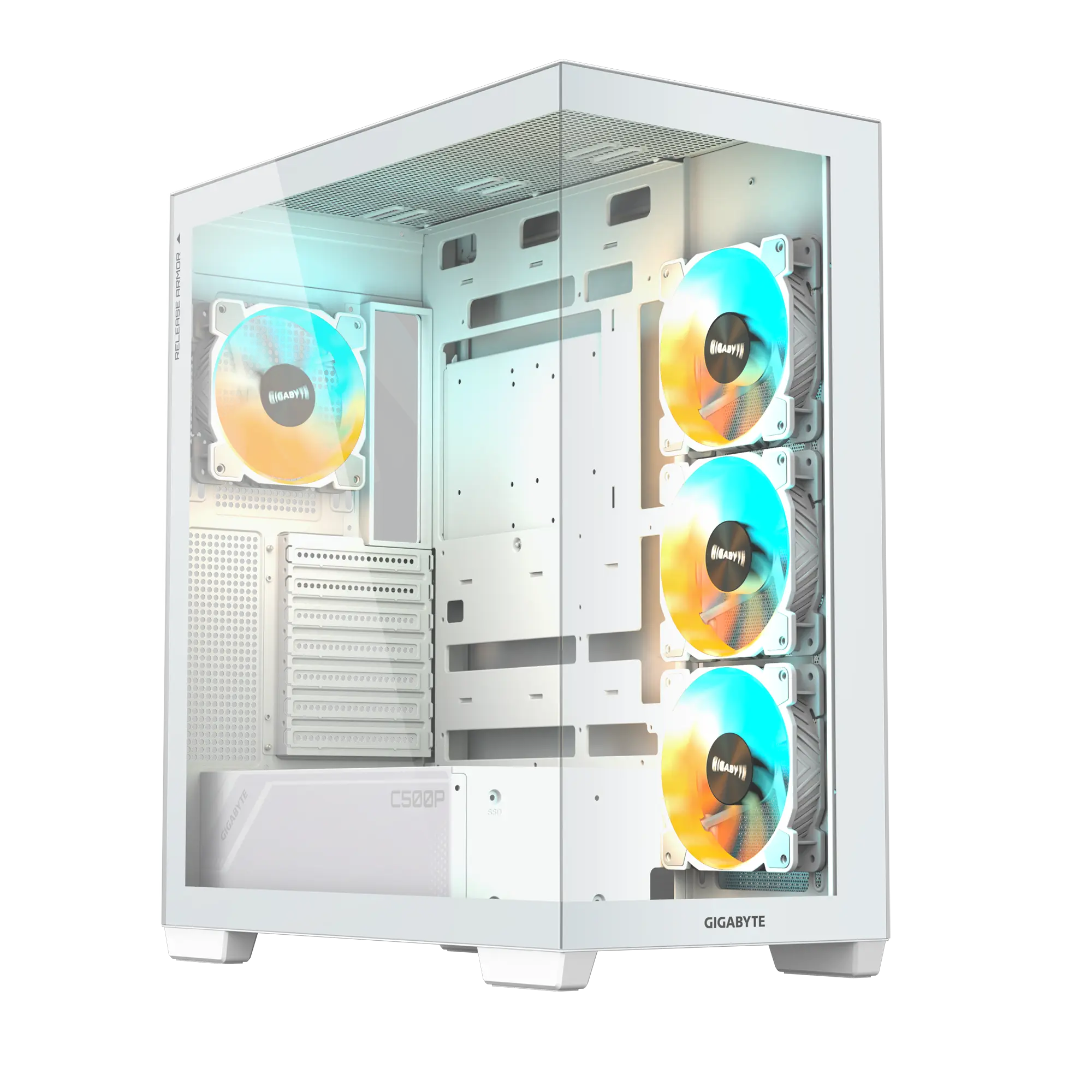 Gabinete GIGABYTE C500 Panoramic Stealth ICE (White Edition)