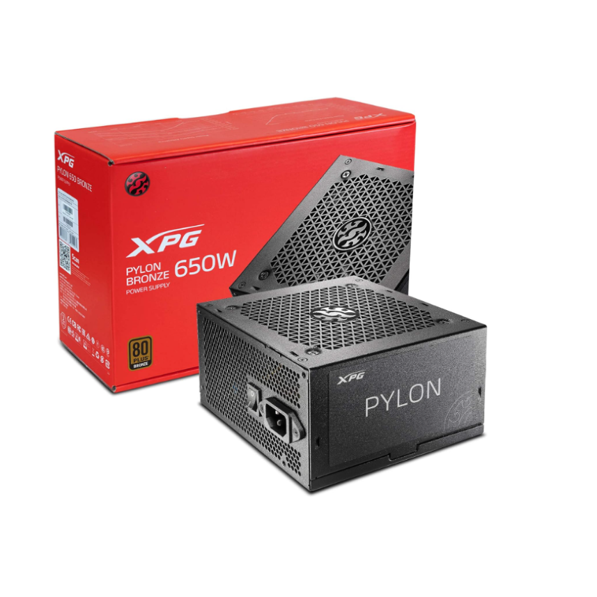 Fuente de Poder XPG PYLON 650W 80+ Bronze ATX – FDB 120mm vista 1
