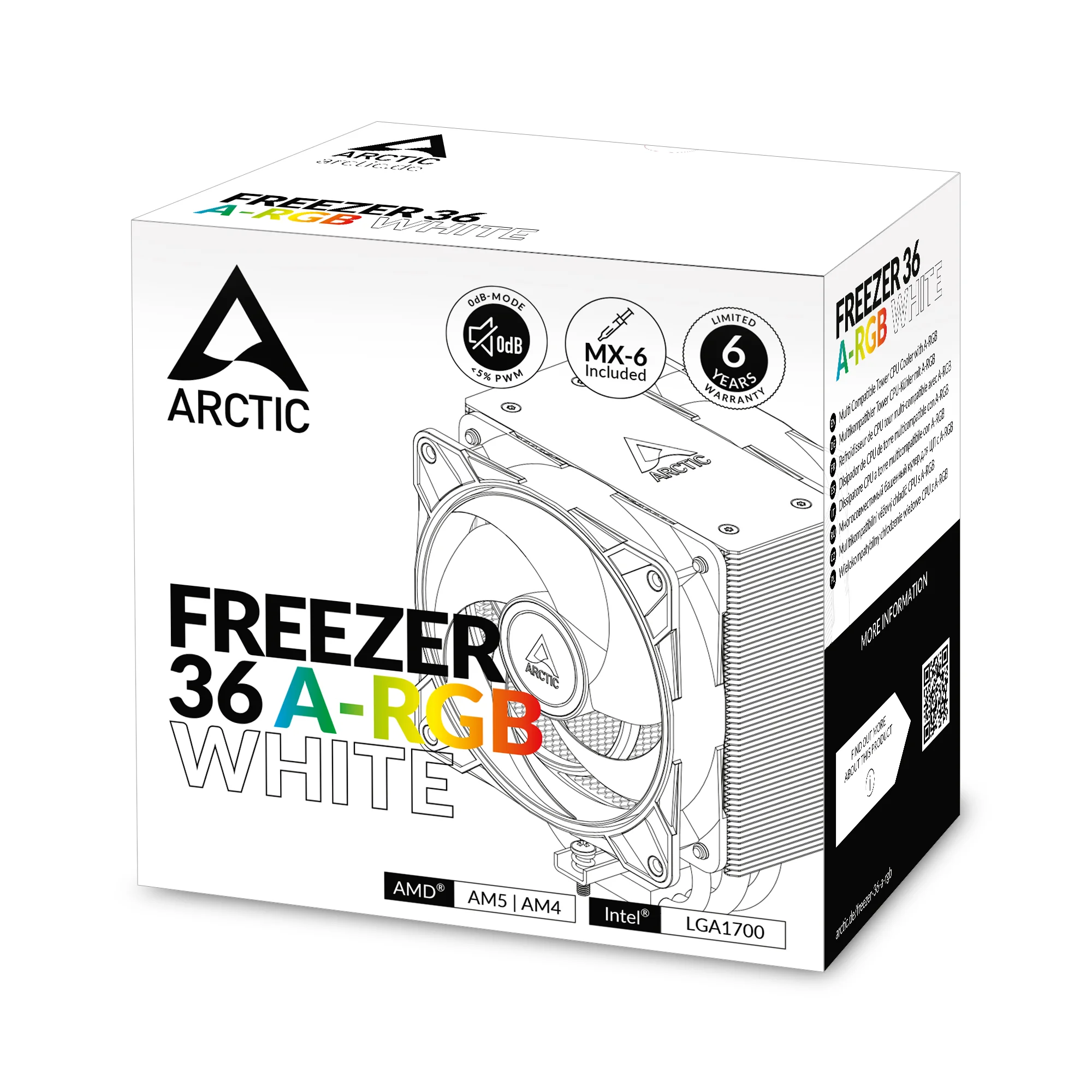 Disipador Arctic Freezer 36 A-RGB (White) - Vista 5