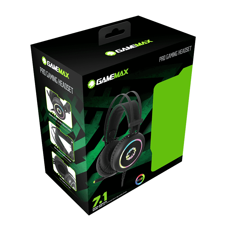 GAMEMAX HG3500 Auriculares Gaming con Sonido Envolvente Virtual 7.1 - Vista 2