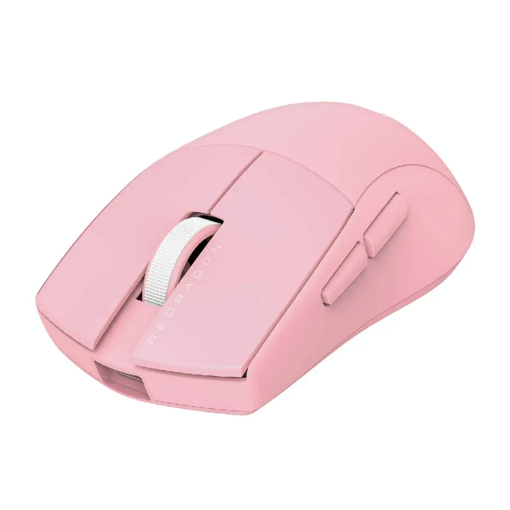 Mouse Gamer Wireless Redragon K1ng Pro M916 4K – Ultra Ligero 49g, RGB, 10.000 DPI, Recargable – Rosado vista 2