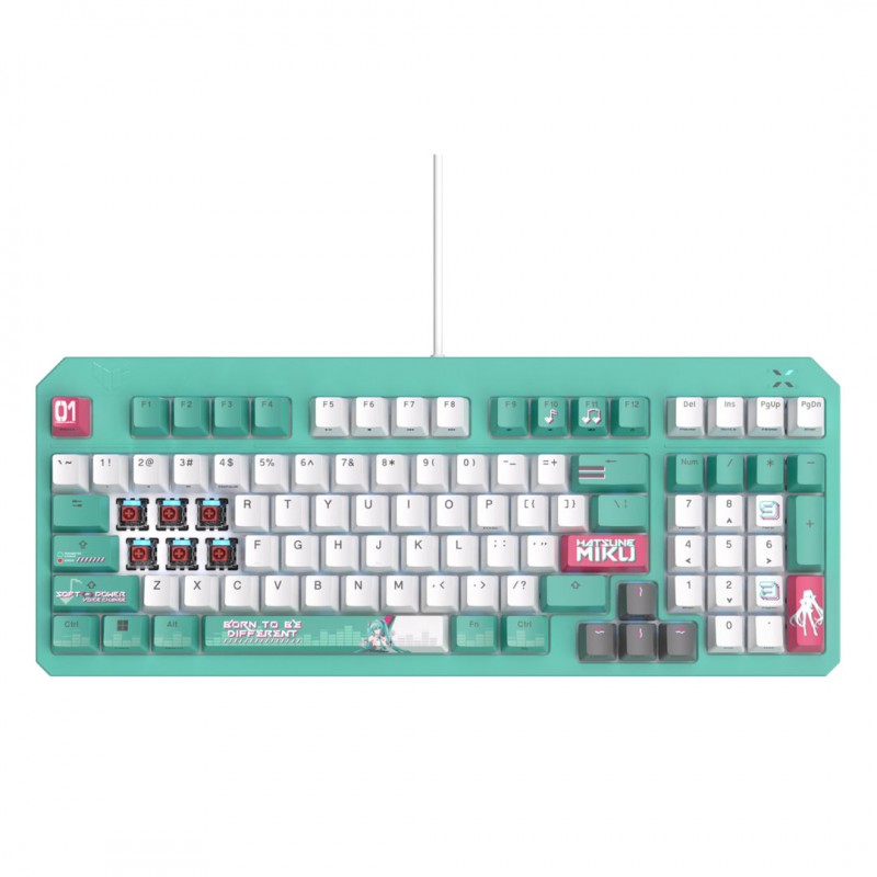 Teclado Mecánico ASUS TUF Gaming K3 Gen II Edición Hatsune Miku vista 1