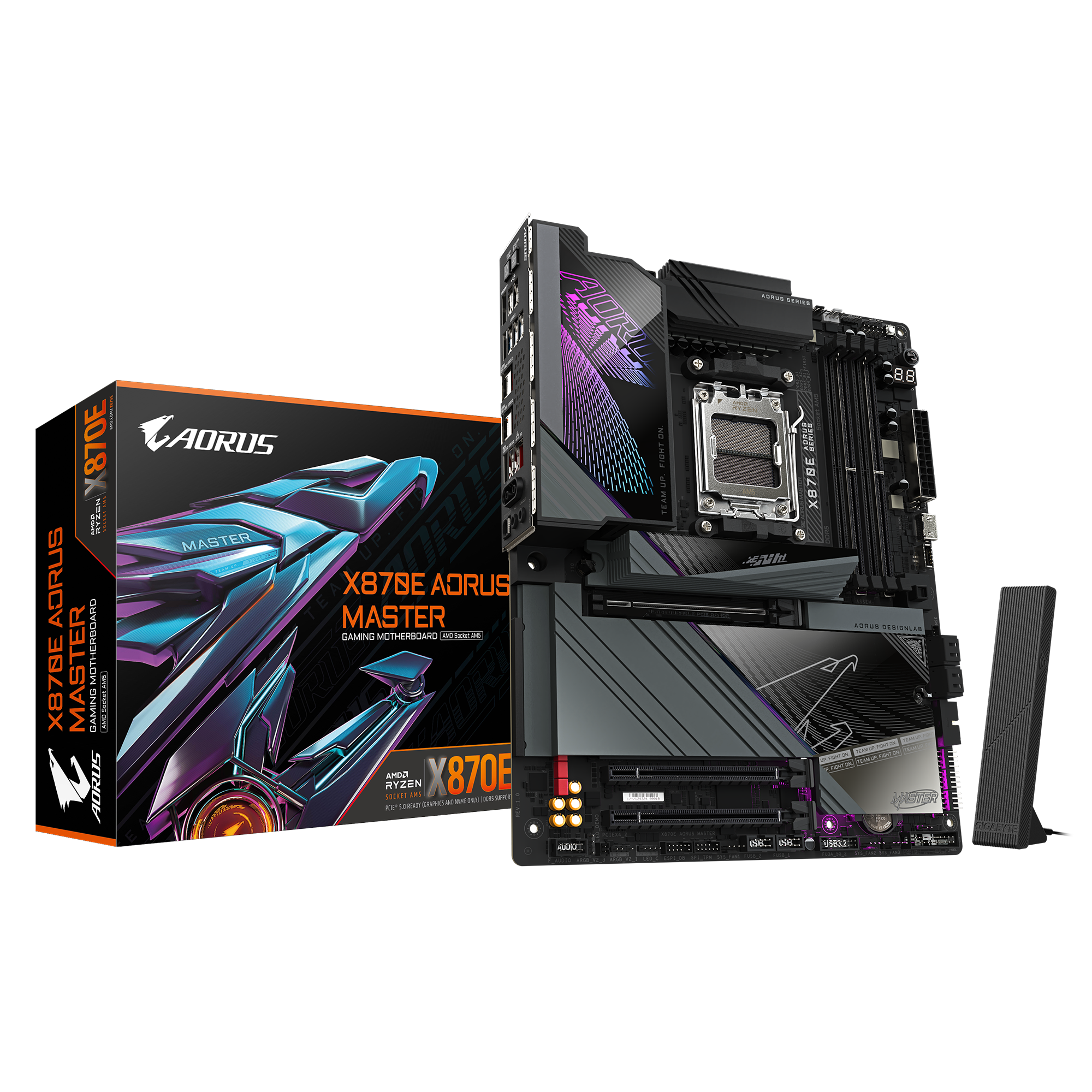 Placa Madre GIGABYTE X870E AORUS MASTER – ATX, DDR5, Wi-Fi 7, USB4, PCIe 5.0