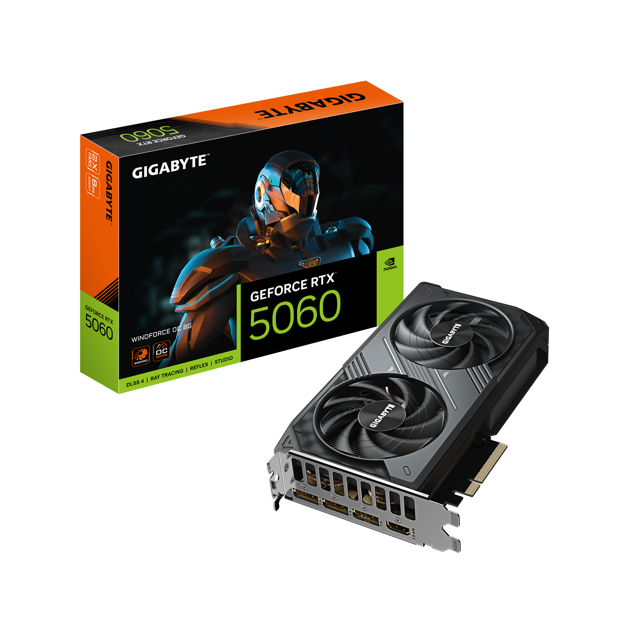 Tarjeta de video GIGABYTE RTX 5060 WINDFORCE OC 8GB GDDR7