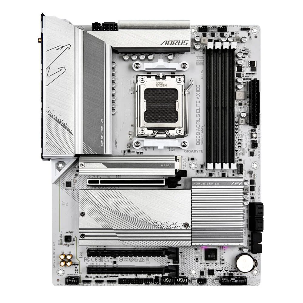 Placa Madre GIGABYTE B650 AORUS ELITE AX ICE, AMD AM5, 4xDDR5, Wi-Fi 6E, DP, HDMI, 3xM.2, ATX - Vista 4