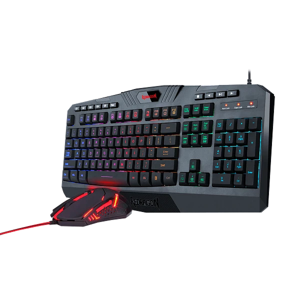 Kit Gamer 4 en 1 Redragon S101-BA - Mouse + Teclado + Audifonos + Mousepad - Vista 4