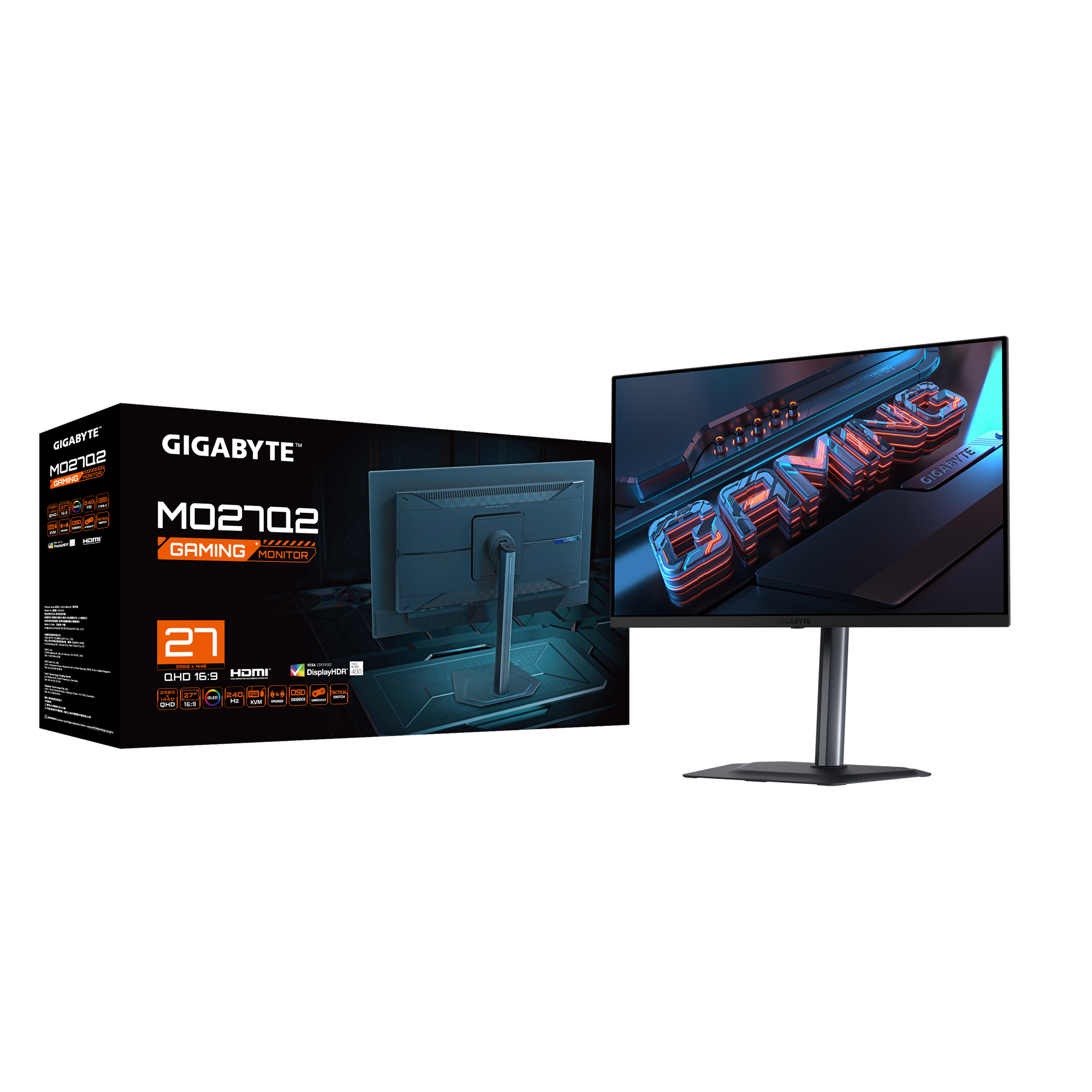 MONITOR GIGABYTE MO27Q2 QD-OLED 27" QHD 240 Hz - Vista 7