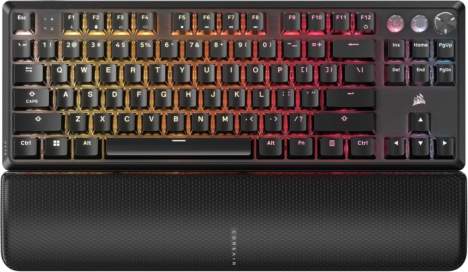 Teclado Gamer Corsair K70 PRO TKL RGB — Hall Effect MGX Hyperdrive, Rapid Trigger, 8000Hz, Negro vista 1