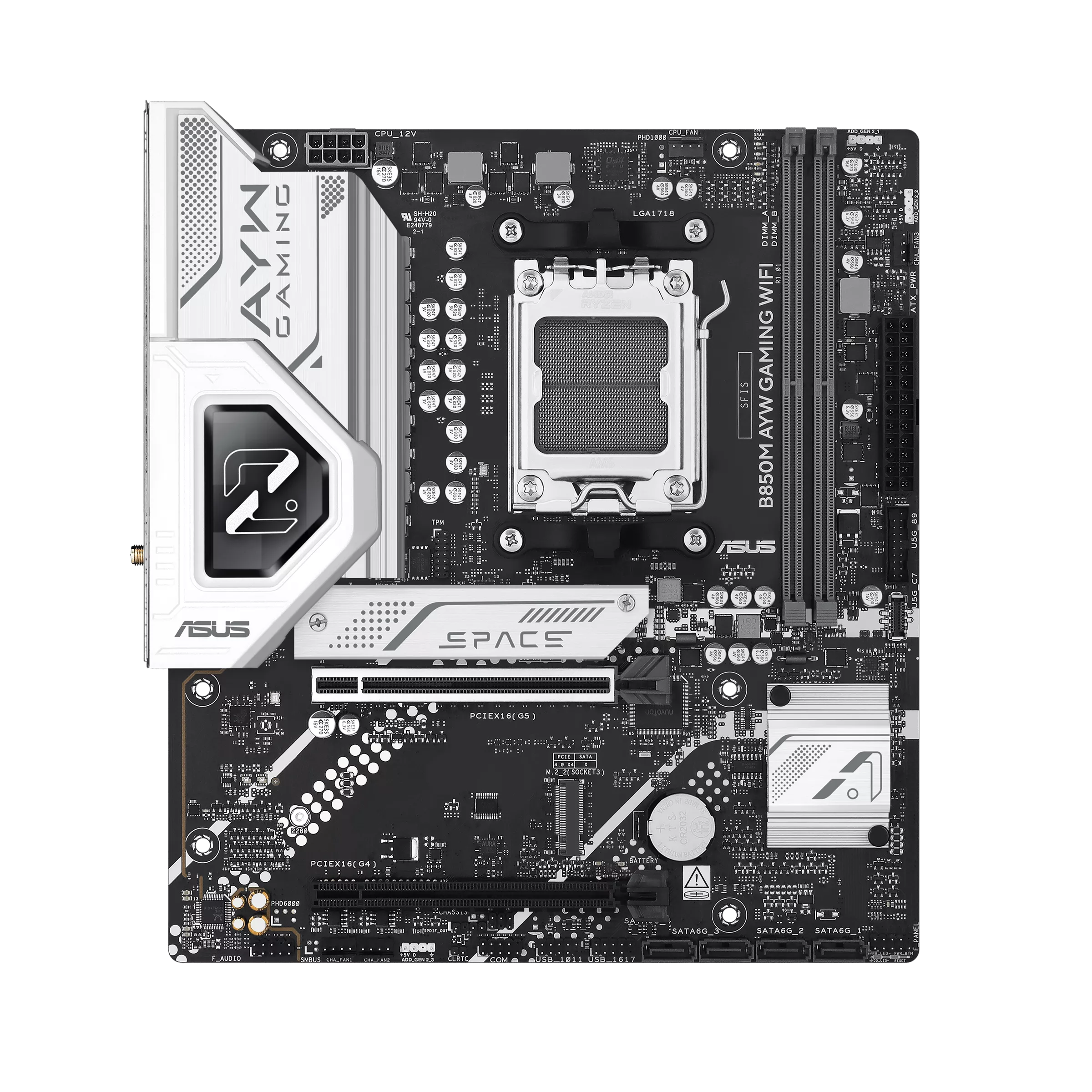 ASUS B850M AYW GAMING WIFI AM5 DDR5 PCIe 5.0 vista 2