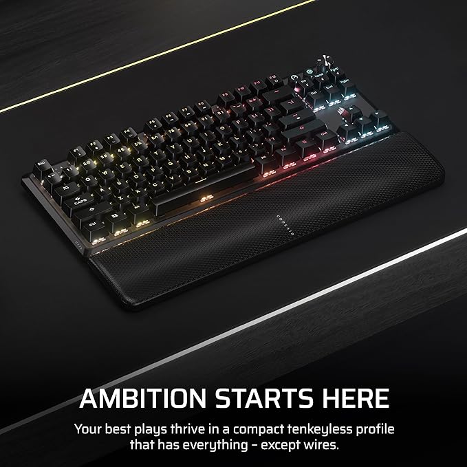 Teclado mecánico para juegos K70 CORE TKL WIRELESS RGB vista 3