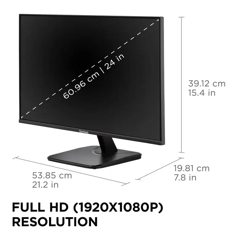 Monitor ViewSonic VA2456A-MHD 24" IPS FHD 120Hz HDMI DP VGA vista 3