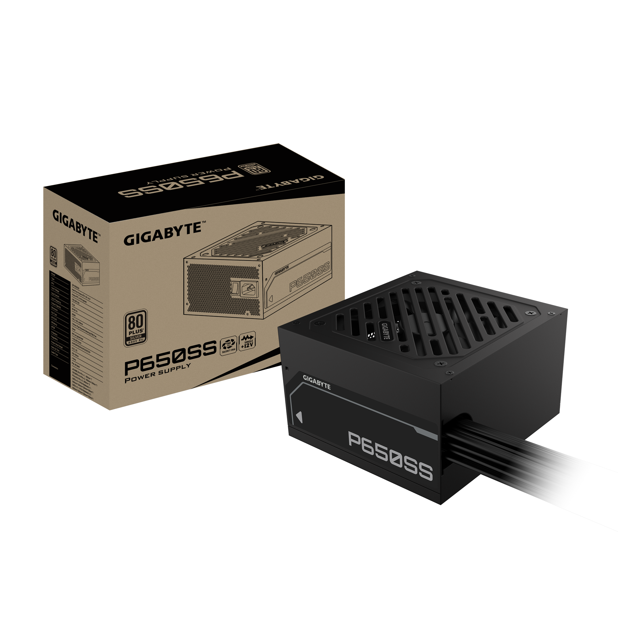 Fuente de poder Gigabyte 650w P650SS 80+ Silver