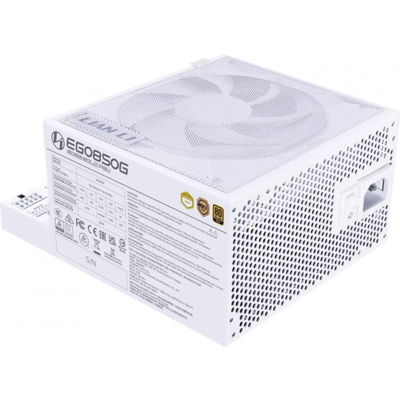 Fuente de Poder LIAN LI EDGE 850W 80+ GOLD Modular White vista 2