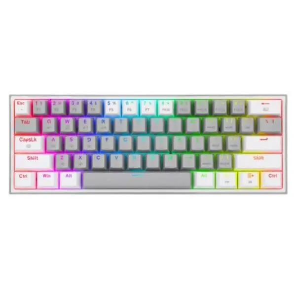 Teclado Mecánico Redragon Fizz Pro Grey/White RGB Wireless K616-RGB GW