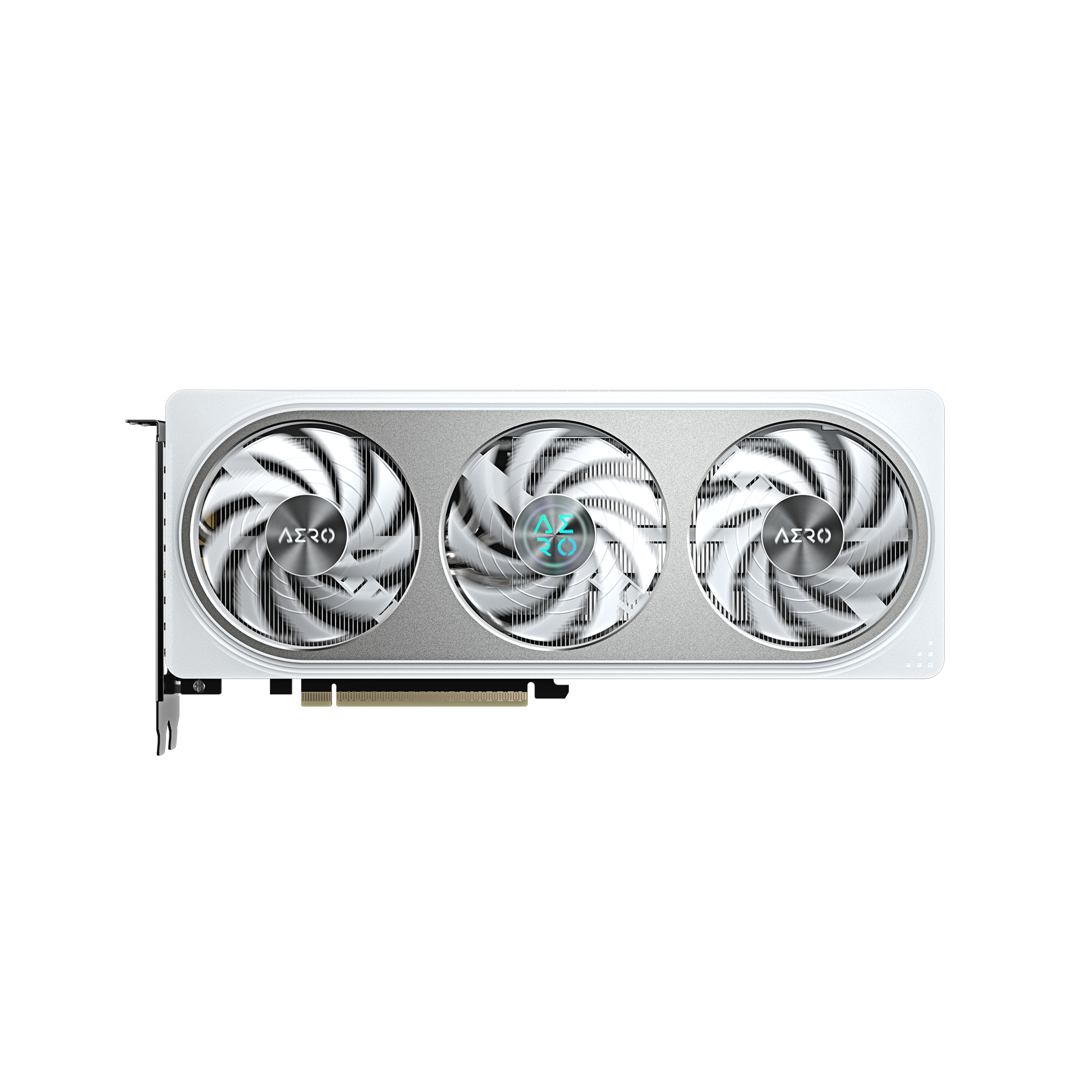 Tarjeta de video GIGABYTE RTX 5060 Ti AERO OC 16GB GDDR7 Blanca vista 3