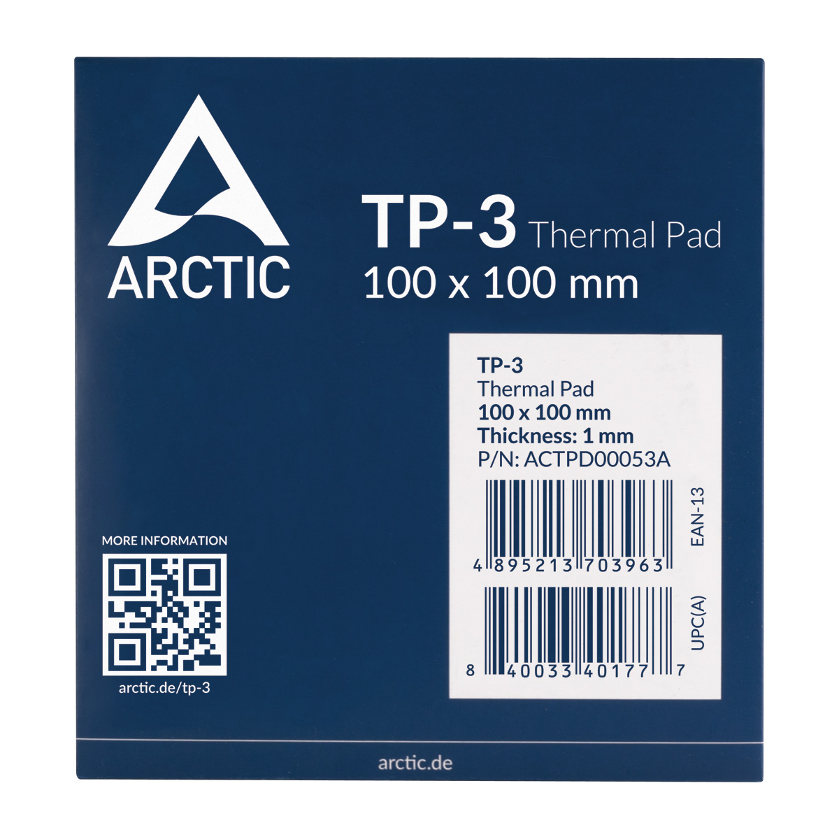 Thermal Pad ARCTIC TP-3 100x100mm 1mm – Almohadilla Térmica Premium vista 4