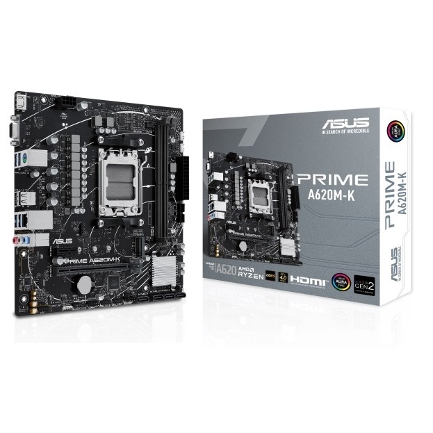 Placa Madre ASUS PRIME A620M-K AM5 DDR5 M.2 HDMI VGA Micro ATX vista 1
