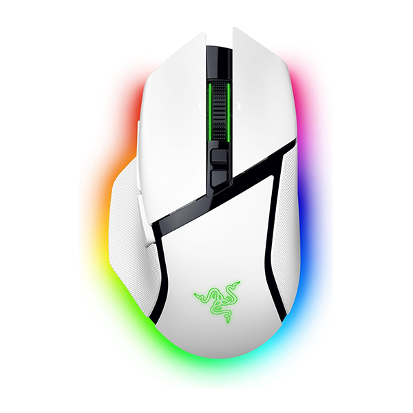 Mouse Gamer Razer Basilisk V3 Pro 35K – Inalámbrico – 35,000 DPI – RGB Chroma – Blanco [RZ01-05240200-R3U1]