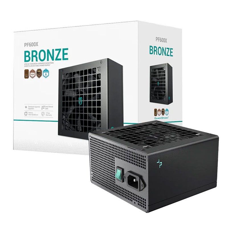 Fuente de Poder Deepcool PF600X 600W 80+ Bronce vista 1