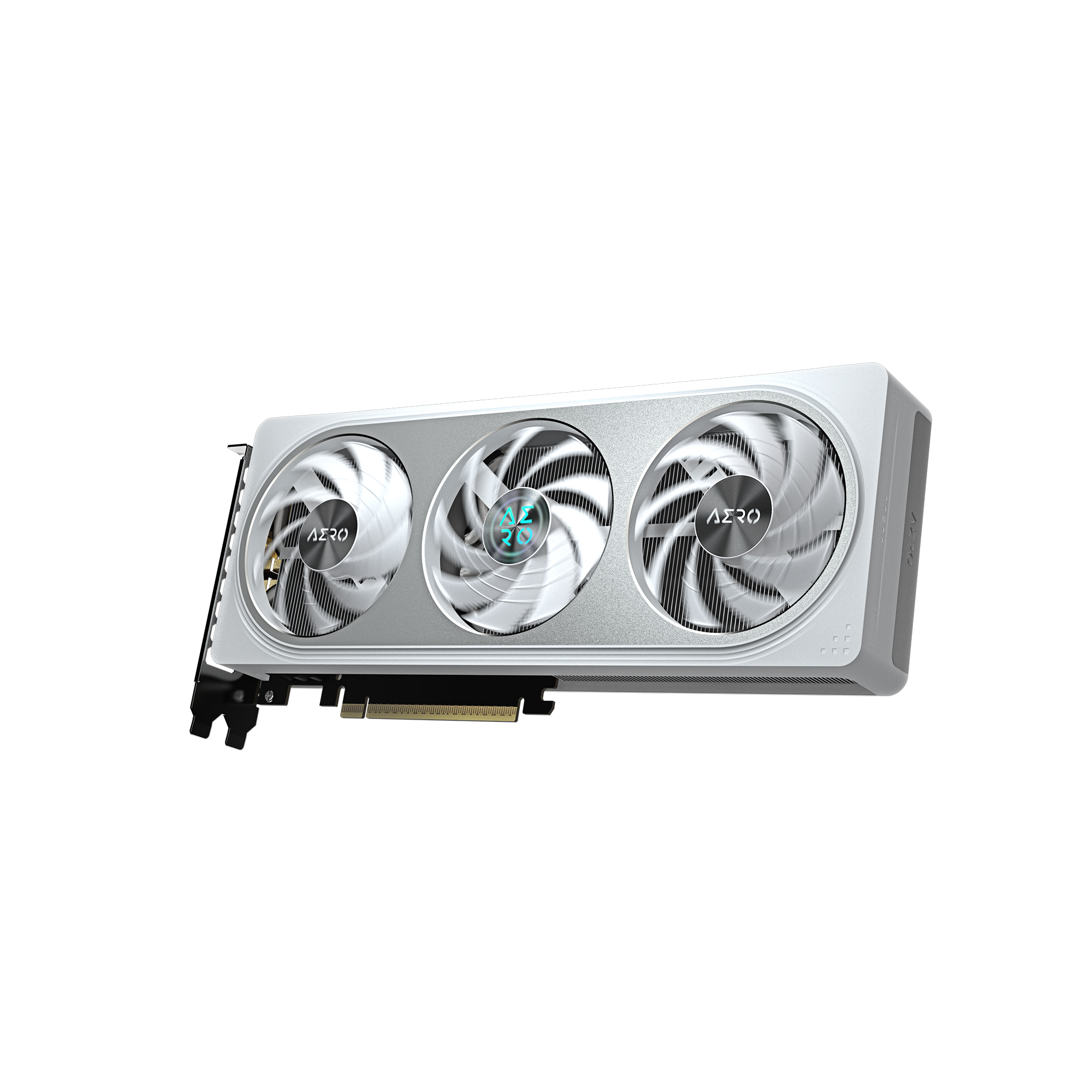 Tarjeta de video GIGABYTE RTX 5060 Ti AERO OC 16GB GDDR7 Blanca vista 2