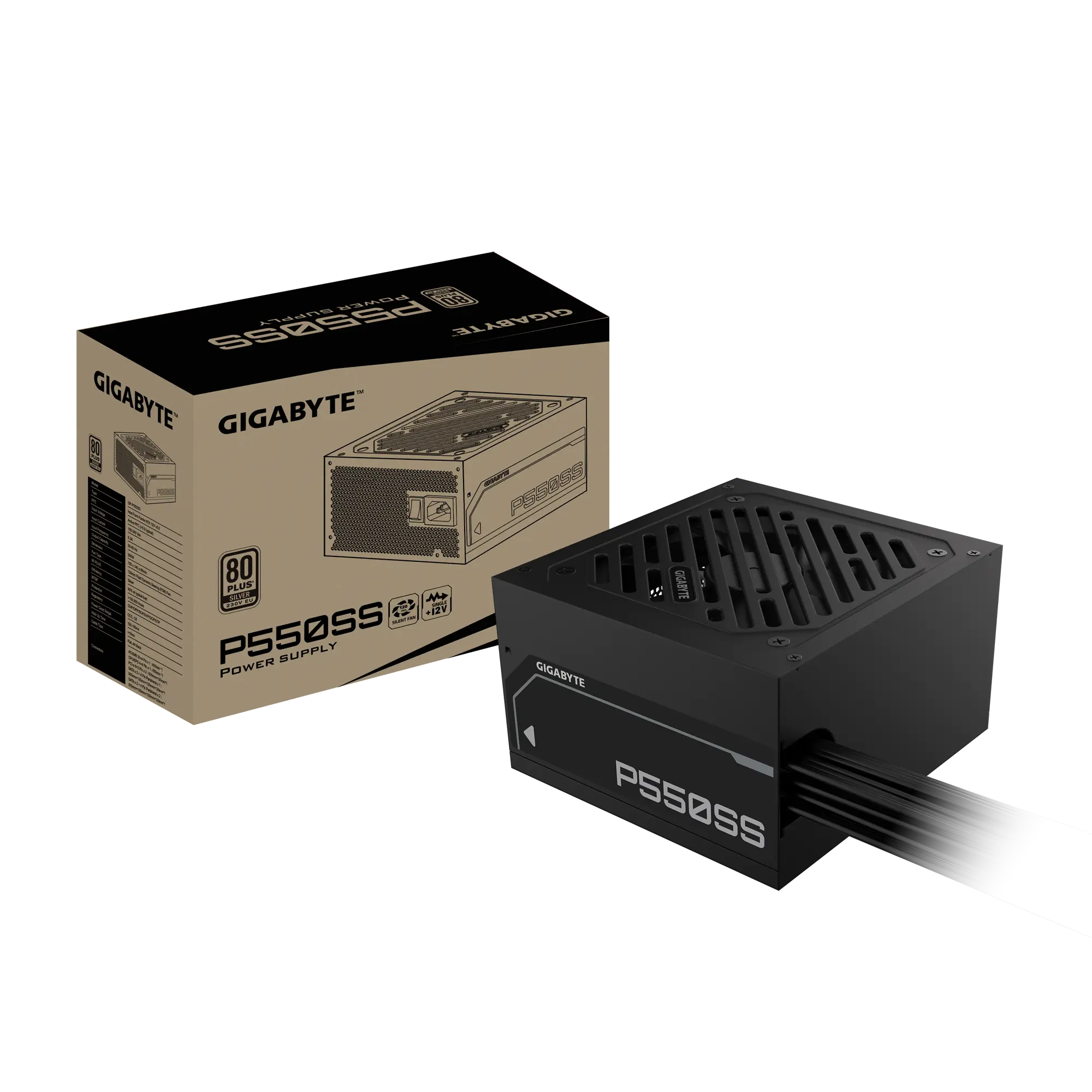 Fuente de poder Gigabyte 550w P550SS 80+ Silver