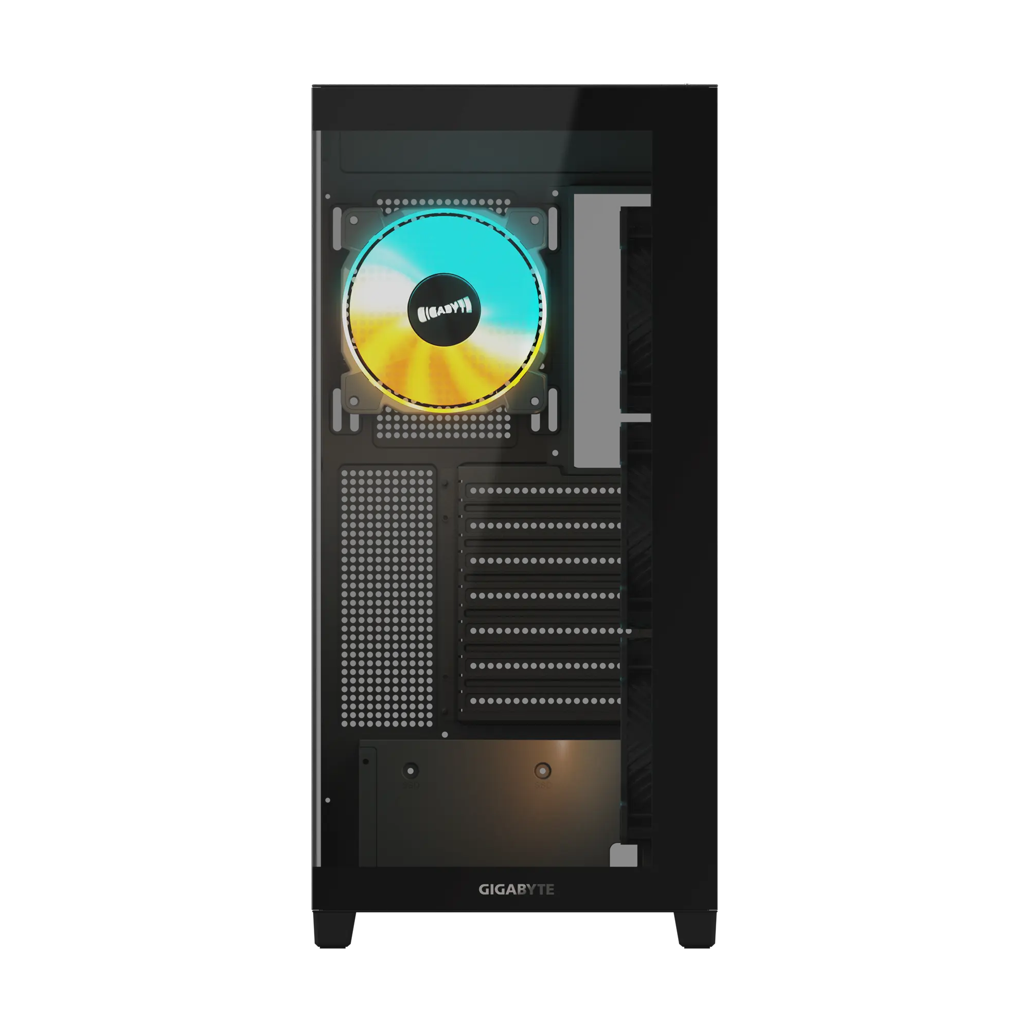 Gabinete GIGABYTE C500 Panoramic Stealth (Black Edition) vista 2