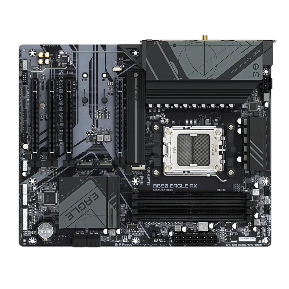 Placa Madre GIGABYTE B650 EAGLE AX – AM5, DDR5, PCIe 5.0, Wi-Fi 6E - Vista 6