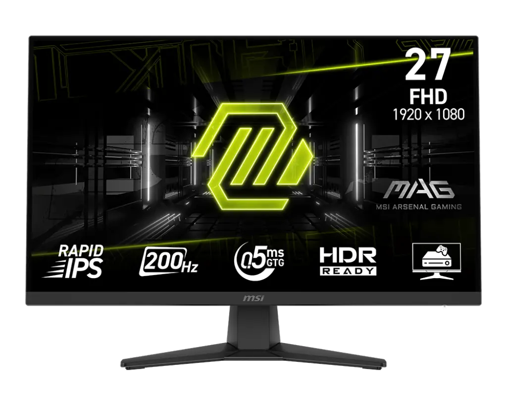 Monitor Gamer MSI MAG 272F 27" Rapid IPS FHD 200Hz 0.5ms HDR Ready – Negro