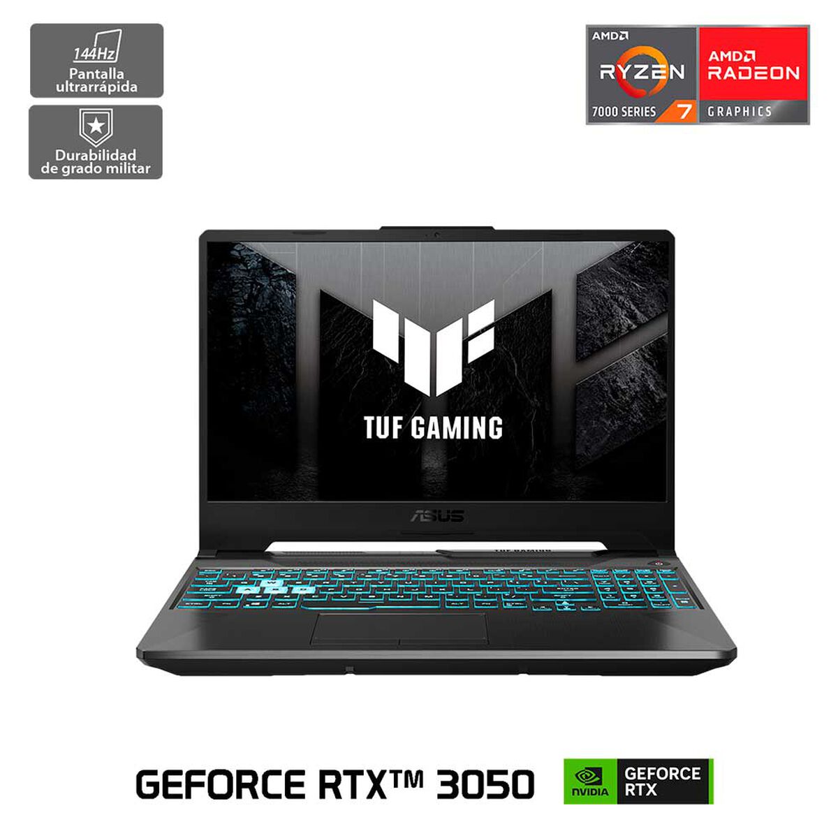 Notebook Gamer ASUS TUF Gaming A15 Ryzen 7-7445HS RTX 3050 16GB RAM 512GB SSD 144Hz