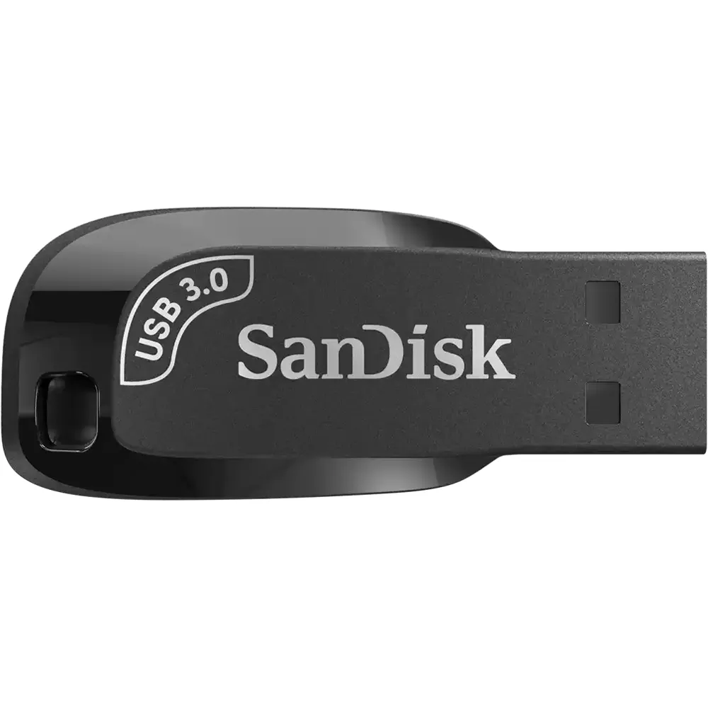 Pendrive SanDisk Ultra Shift, 64GB, USB 3.0, Negro