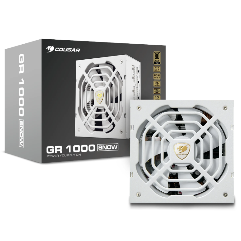 Fuente de Poder Cougar GR 1000 SNOW ATX 3.1 1000W 80 Plus Gold ATX Modular vista 1