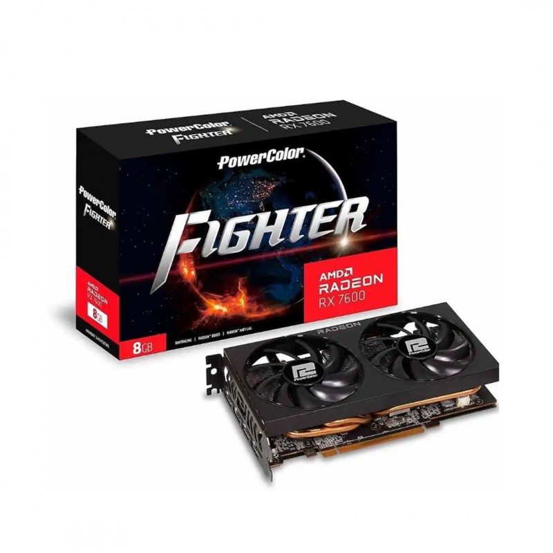 Tarjeta de Video PowerColor Radeon RX 7600 Fighter 8GB GDDR6 1080p PCIe 4.0
