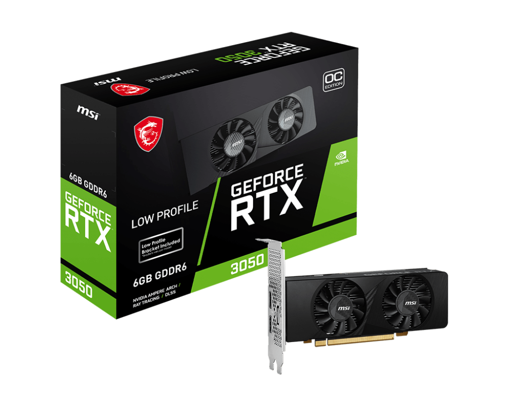 Tarjeta de Video MSI GeForce RTX 3050 LP 6G OC vista 1