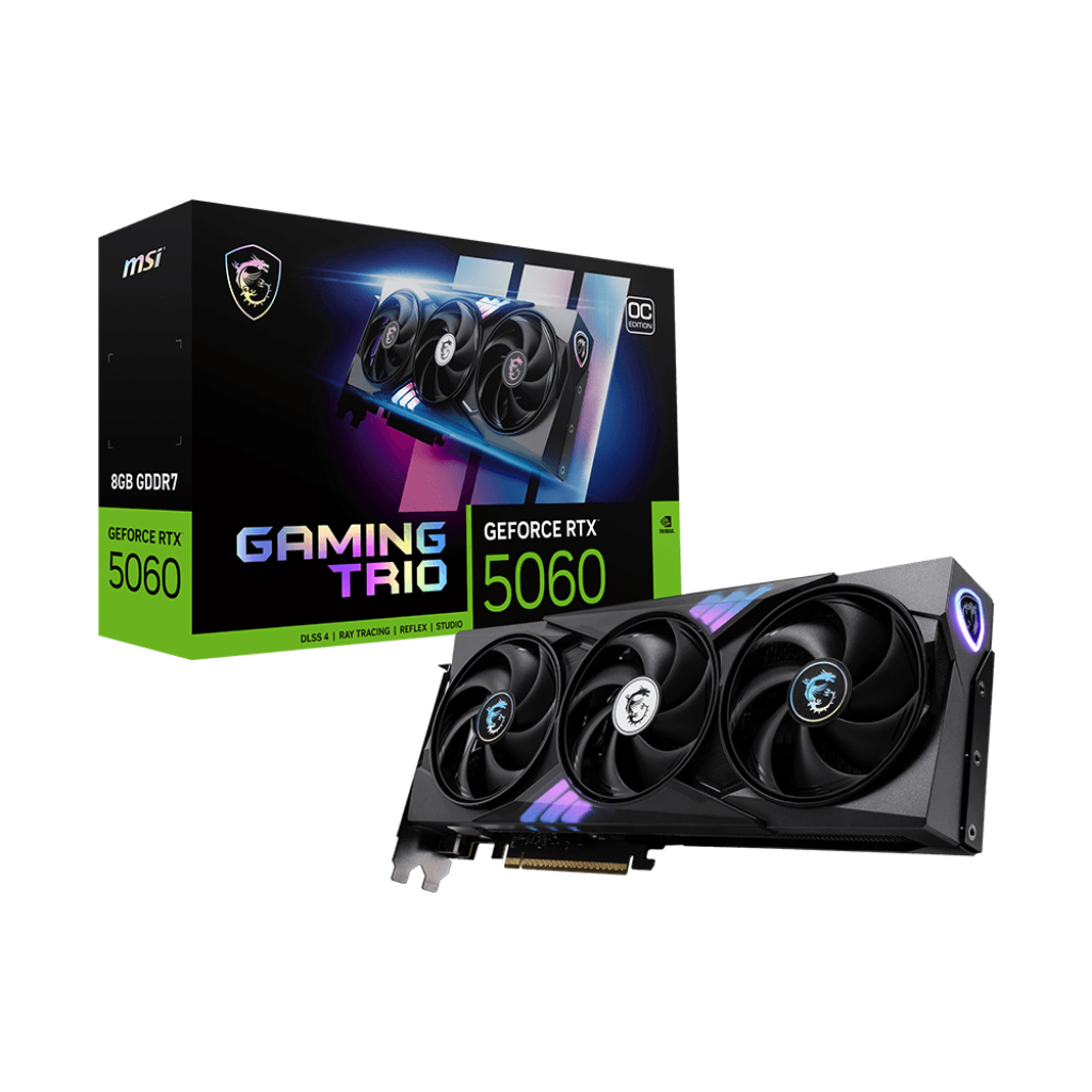 Tarjeta de Video MSI Gaming Trio GeForce RTX 5060 OC 8GB GDDR7 PCIe 5.0