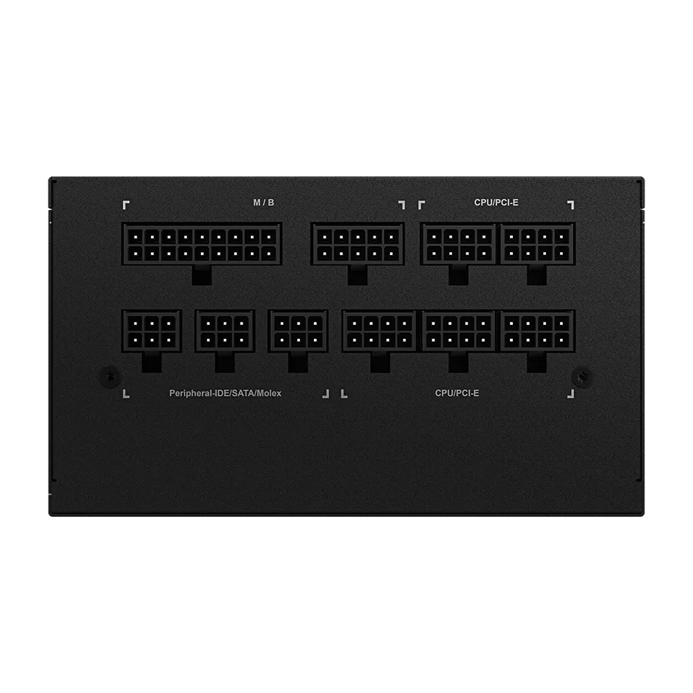 Fuente de Poder Gigabyte UD1000GM 1000W 80+ Gold – ATX 12V v2.31 / PFC Activo / Cables Planos Negros vista 3