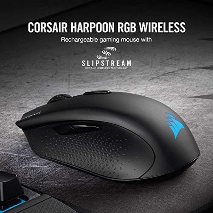 Mouse Gamer Corsair HARPOON RGB Wireless — 10.000 DPI, Slipstream, 6 Botones vista 3