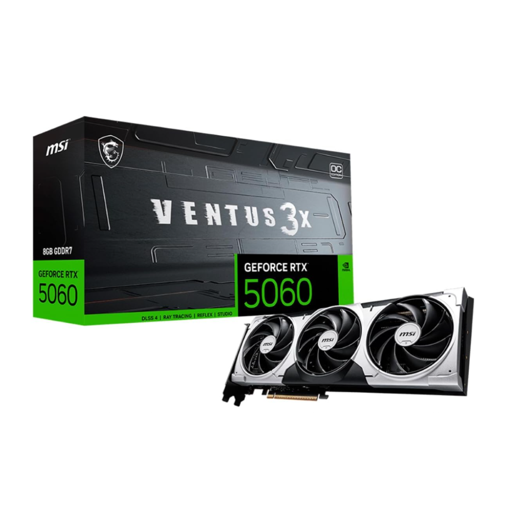Tarjeta de Video MSI GeForce RTX 5060 Ventus 3X OC 8GB GDDR7