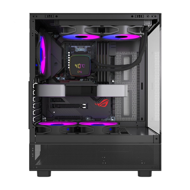 Gabinete Airflow Hurricane 5 Ventiladores 120mm Auto-RGB vista 4