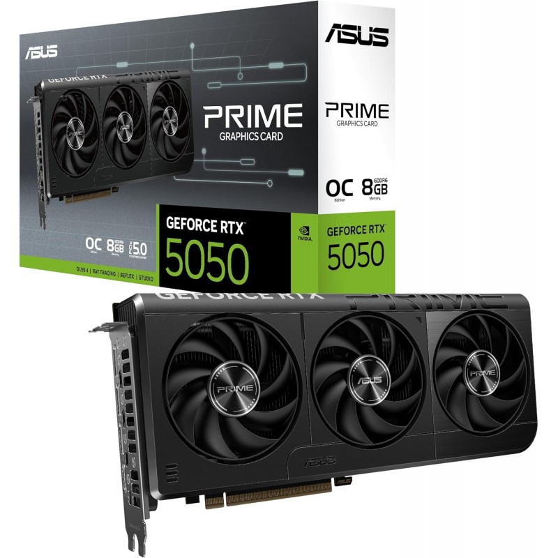 Tarjeta de Video ASUS PRIME GeForce RTX 5050 8GB GDDR6 OC vista 1