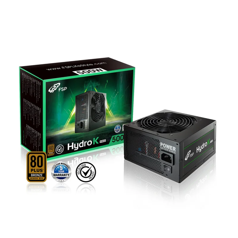 Fuente de poder FSP Hydro K PRO 500W ATX 80+ Bronce No-Modular HP2-500