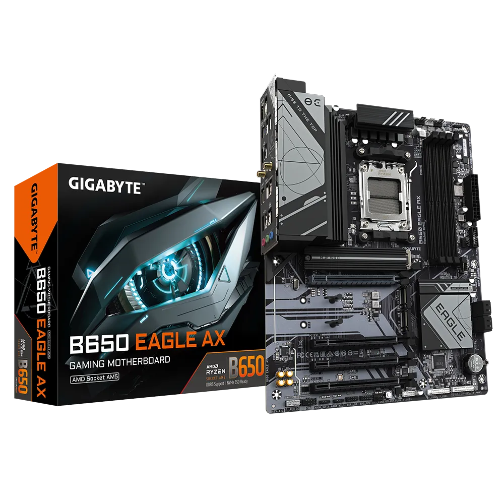 Placa Madre GIGABYTE B650 EAGLE AX – AM5, DDR5, PCIe 5.0, Wi-Fi 6E