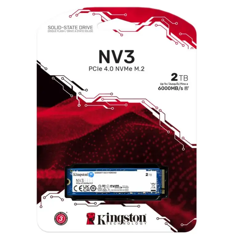 SSD Kingston NV3 2TB M.2 (2280) NVMe PCIe 4.0 (SNV3S/2000G)