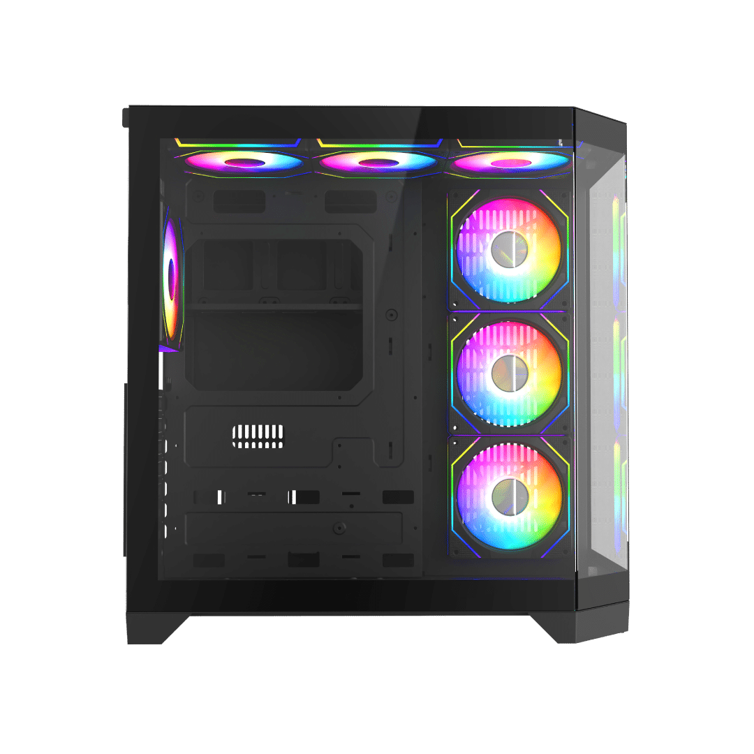 Gabinete Mlogix Tesseract ATX ARGB Vidrio Templado vista 2