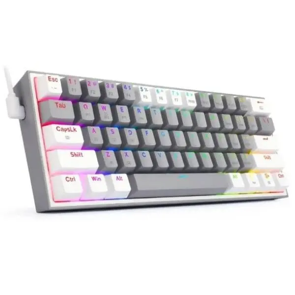Teclado Mecánico Redragon Fizz Pro Grey/White RGB Wireless K616-RGB GW vista 3