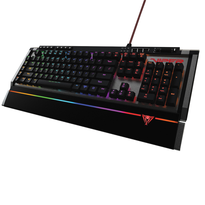 Patriot Viper V770 - Teclado Mecánico RGB con Teclas Multimedia y Macros, Distribución en Inglés (English Layout)