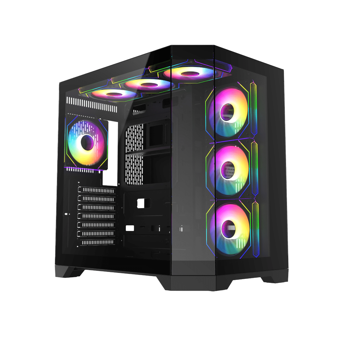 Gabinete Mlogix Tesseract ATX ARGB Vidrio Templado