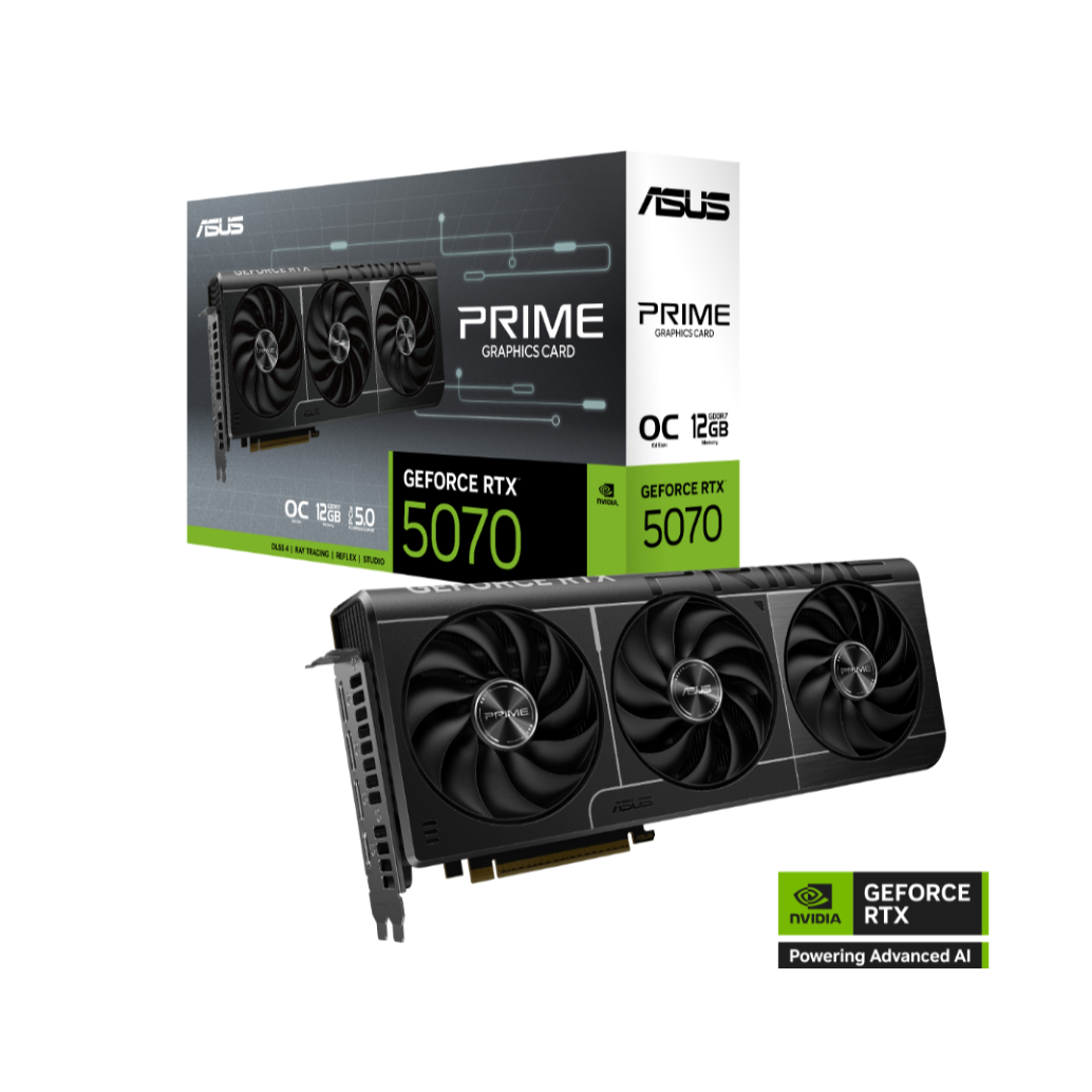 Tarjeta de Video ASUS Prime GeForce RTX 5070 OC 12GB GDDR7 PCIe 5.0